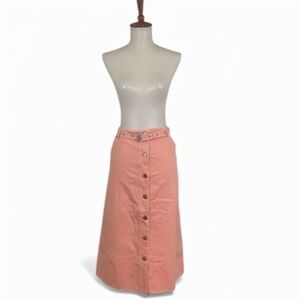 Elizabeth & James‎ Merritt Midi Skirt Women’s 6 Button Down Shift Classic Preppy